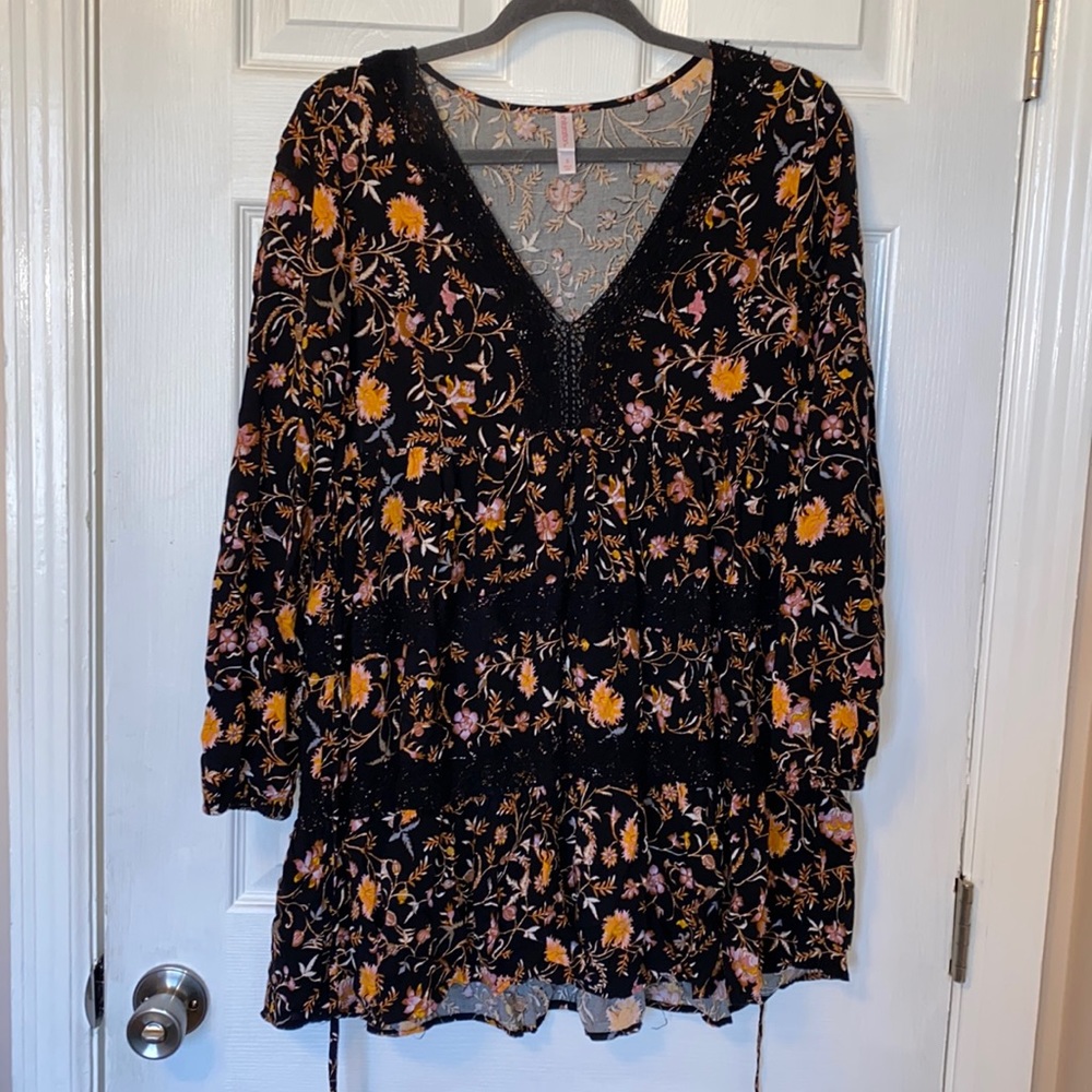 Boho black dress